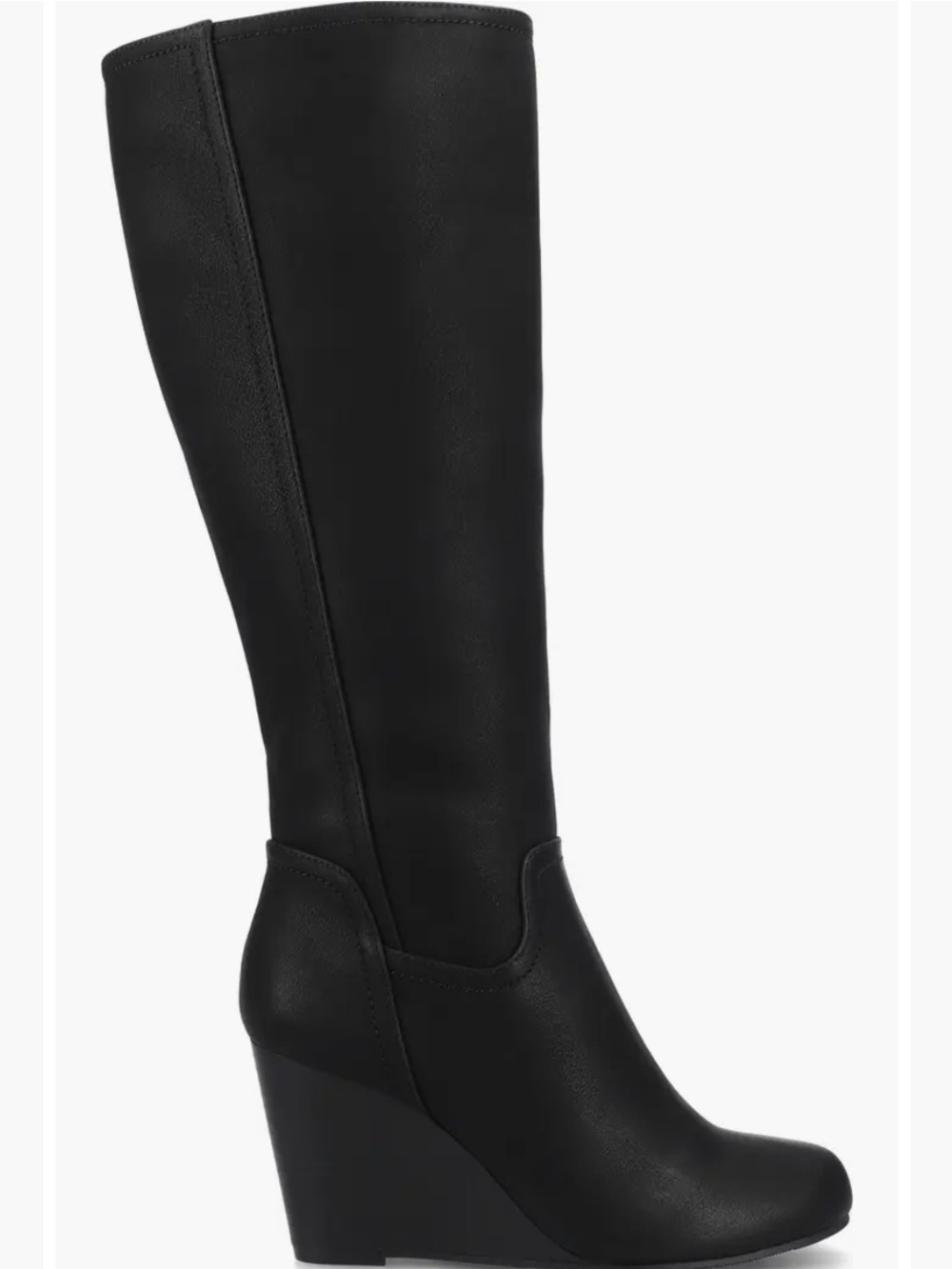 Journee Collection Langly Women Black Wedge Heel Tall Boots Size 8
